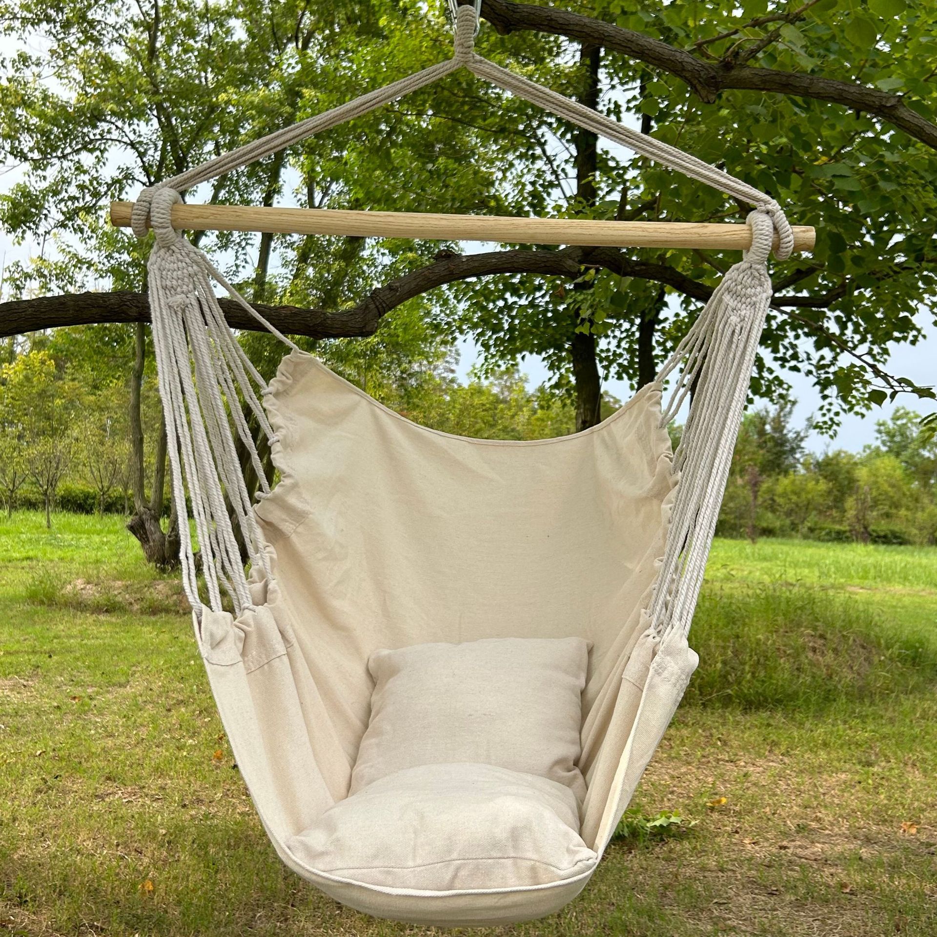 Blanco Extra grueso 320g+ almohada + palo de madera