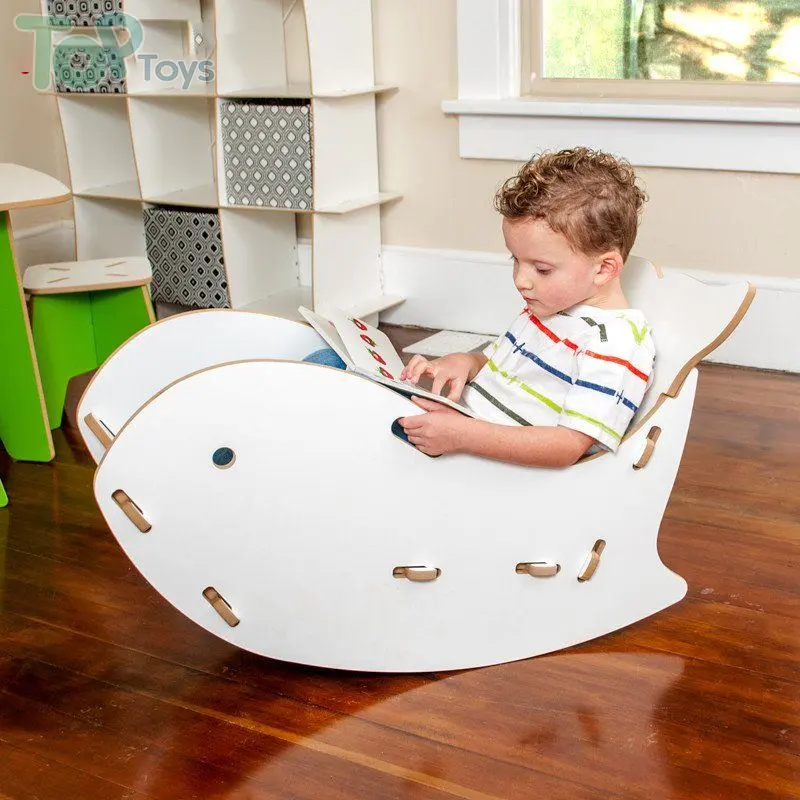 TOP Montessori sedia a dondolo per bambini set mobili per bambini Waldorf sedia culla sicura per bambini sedia per bambini