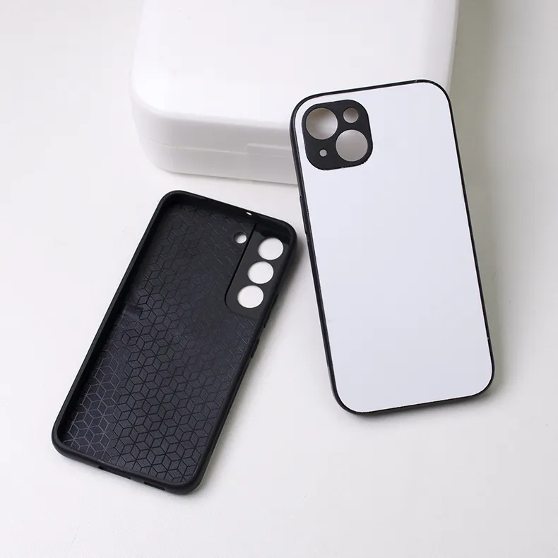 Capa de celular branco de subolmação 2d, para iphone, capa de celular de subolmação em branco da samsung para xiaomi