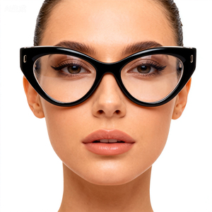 แว่นตาสำหรับผู้หญิงกรอบแว่นสายตาทำมือสีสันสดใสดีไซน์ตาแมวหรูหราโลโก้ตามสั่ง - Product Image 2