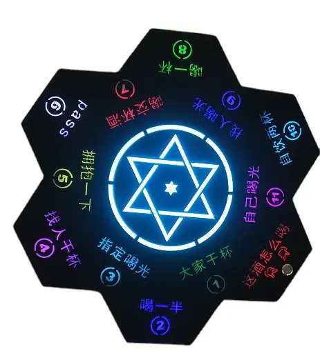 Bandeja de juego para Club, accesorio de Ambiente de bebida, iluminación Led personalizada, bandeja automática para servir dados para Bar