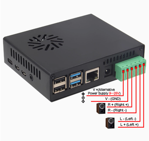 Raspberry Pi 4 Ultra sottile AMP Music Player Kit di raffreddamento incorporato stile NUC in lega di alluminio Case AMPi DIY sistema Audio - Product Image 2