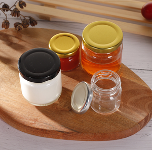 Mini Honey <strong>Jar</strong> 25ml 35ml 45ml Glass Bottle for Honey Jam With Metal Lid