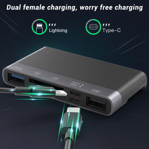 NEEXXT NK1048HD 6 in 1 Multi funzione ad alta velocità lettore di schede per il telefono cellulare USB 3.0 ad alta velocità di trasferimento TF SD lettore di schede - Product Image 5
