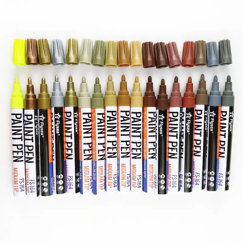 Pneu Encre Stylo de Peinture Pour Voiture Pneus Permanente et Étanche 54 Couleurs disponibles Blanc Rouge Bleu Vert Jaune Orange Argent or