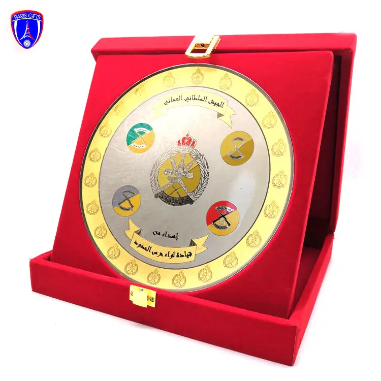 Medallón chapado en oro personalizado, placa de premios, placas de pared de metal para Medallas de recuerdo