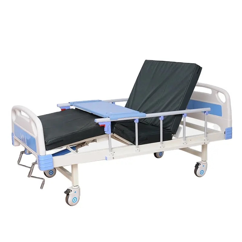 Yüksek kalite 3 fonksiyonlar ICU manuel tıbbi ekipman hastane yatakları 3 krank manuel hasta hasta yatağı