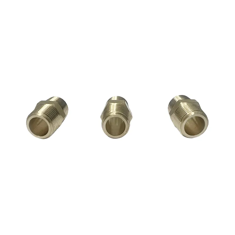 1/8 3/4 Brass Plumbing Materials Fittings Nipple Brass Extension Nipple Equal Male Nipple