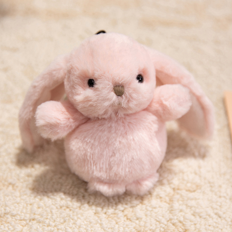 Bean bag series keychain-powder rabbit