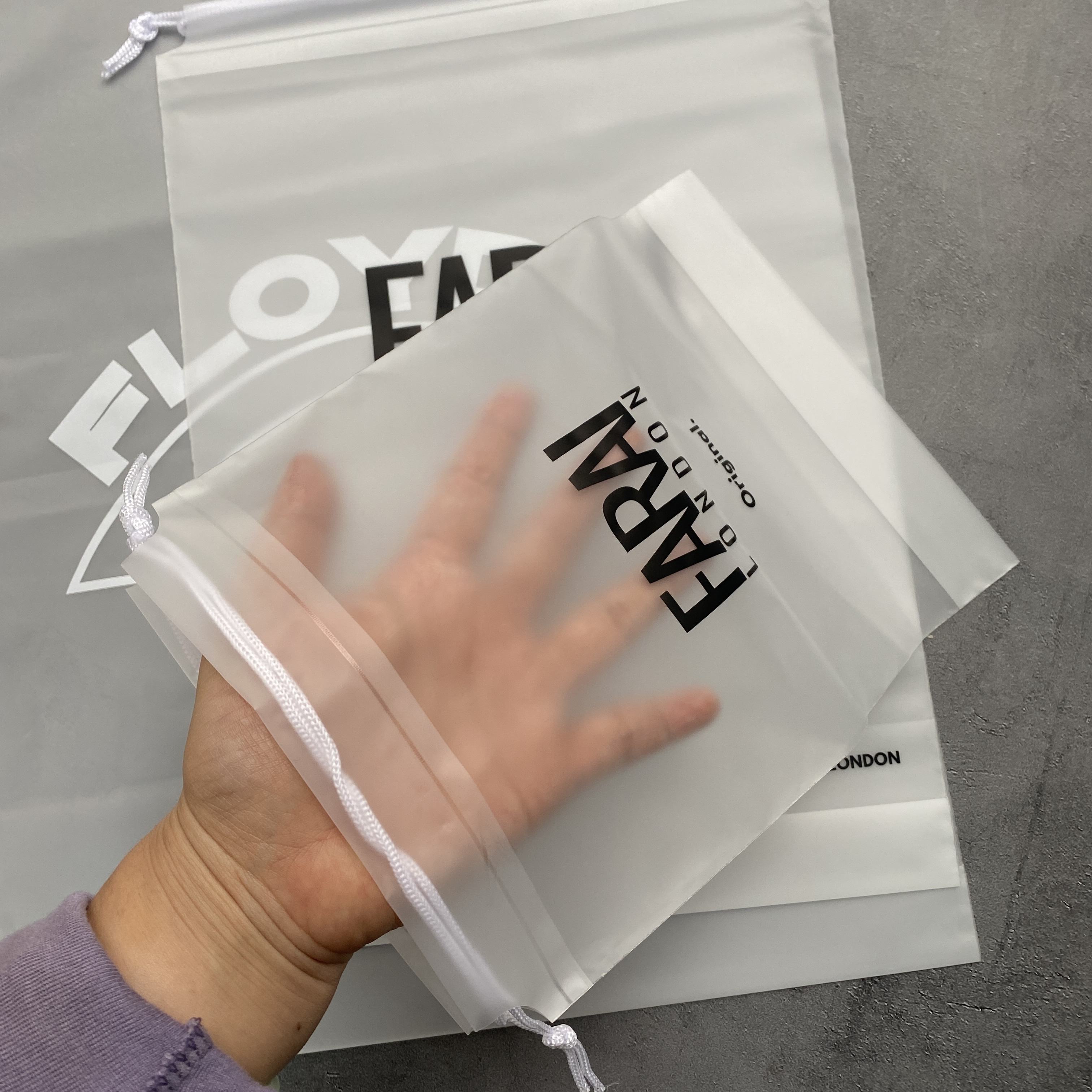 Frosted Drawstring Bag