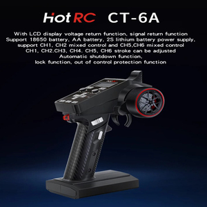 HotRC CT-6A 2.4GHz無線システムRCトランスミッター4-9V CT6A W/ F-06A 6Ch PWMレシーバーRCカーボート船タンクドローンRCモデル - Product Image 3