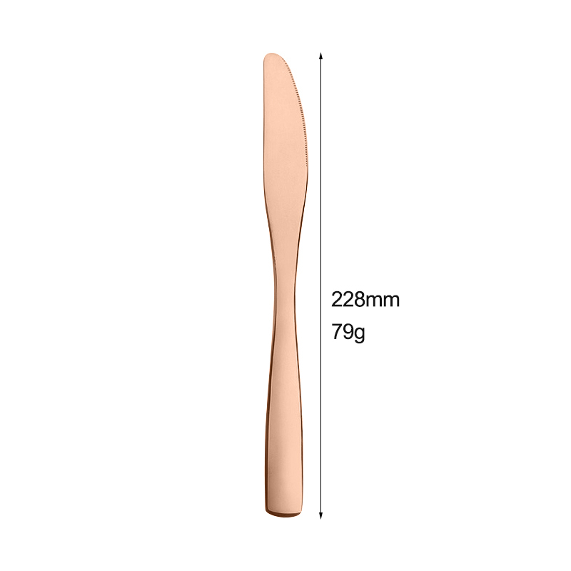 coltello in oro rosa