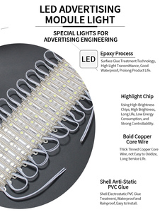 超高輝度12VDC 3 LEDモジュールSMD5054IP66コールドホワイト/レッドカラーピース/ロットを信号送信するための防水バックライト - Product Image 2