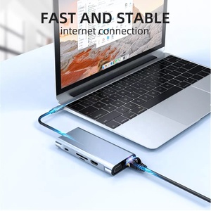 11合1集线器类型C至HDMI VGA适配器RJ45局域网以太网SD TF PD USB3.0 3.5毫米插孔音频视频USB c集线器计算机附件 - Product Image 2