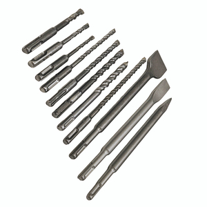 Juego de 11 brocas de martillo rotativo SDS-Plus y cincel para mampostería, juego de herramientas profesionales para demolición de paredes de ladrillo y rocas-001 - Product Image 4