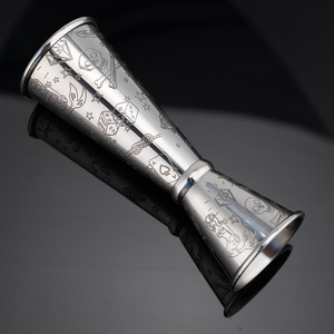 Mermer tutma çubuğu ile dövülmüş pirinç Jigger Modern stil fantezi yüksek kalite Premium Bar aracı Jigger - Product Image 3