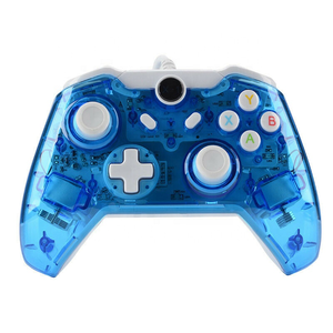 Kablolu kontrol joystick Gamepad kontrolörleri ile Xbox one oyun konsolu denetleyicisi için LED ışık temizle mavi Gamepad - Product Image 2