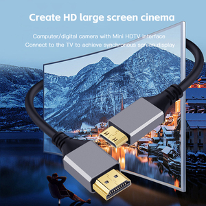 4K 60hz迷你高清多媒体接口至高清多媒体接口电缆镀金插头，用于显示器平板摄像机高清电视显示投影迷你高清电视至高清多媒体接口2.0电缆 - Product Image 2