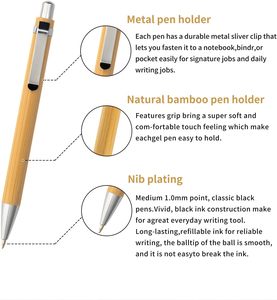 Sinh Thái Thân Thiện Với Bút Tre Bút Bi Biểu Tượng Tùy Chỉnh Gỗ Bút - Product Image 4