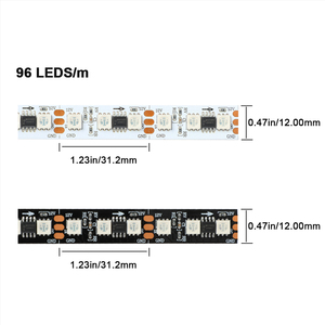 高輝度5m 10m Votage Drop 12Vアドレス可能SM16703SP3 96ledプログラム可能RGBICピクセルLEDストリップライトプロジェクト用 - Product Image 3