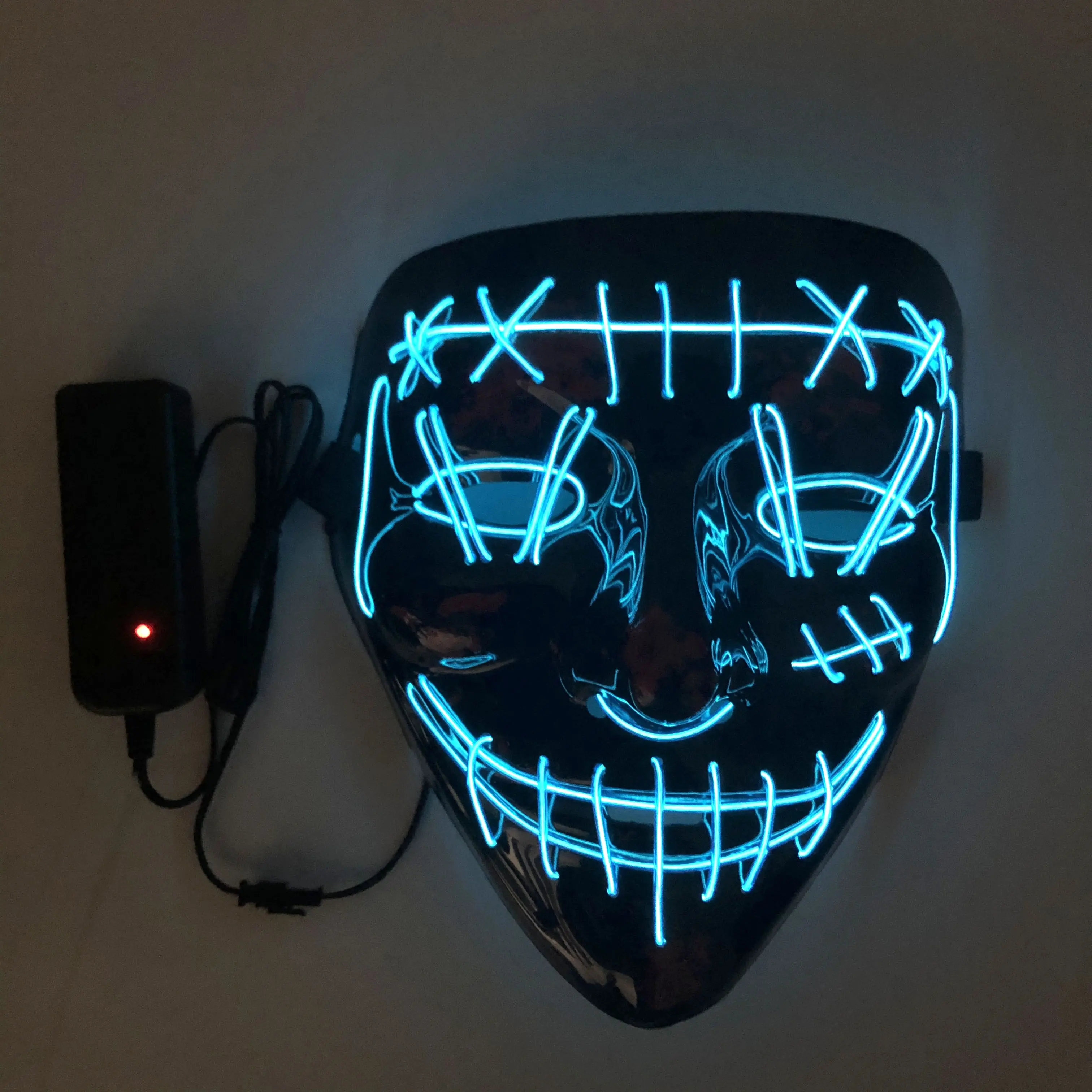 Disfraz de Festival para Halloween, mascarilla con luz LED para Halloween, Día de los inocentes