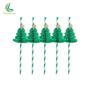 顶级定制设计纸吸管调味彩色条纹纸吸管 - Product Image 3