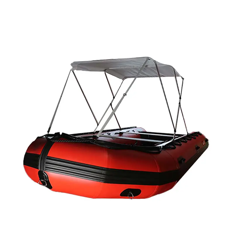 Barco com motor inflável, pedal de catamaran para pescar a remo