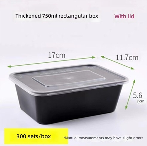 750ml - Negro - 1 juego - Con tapa transparente