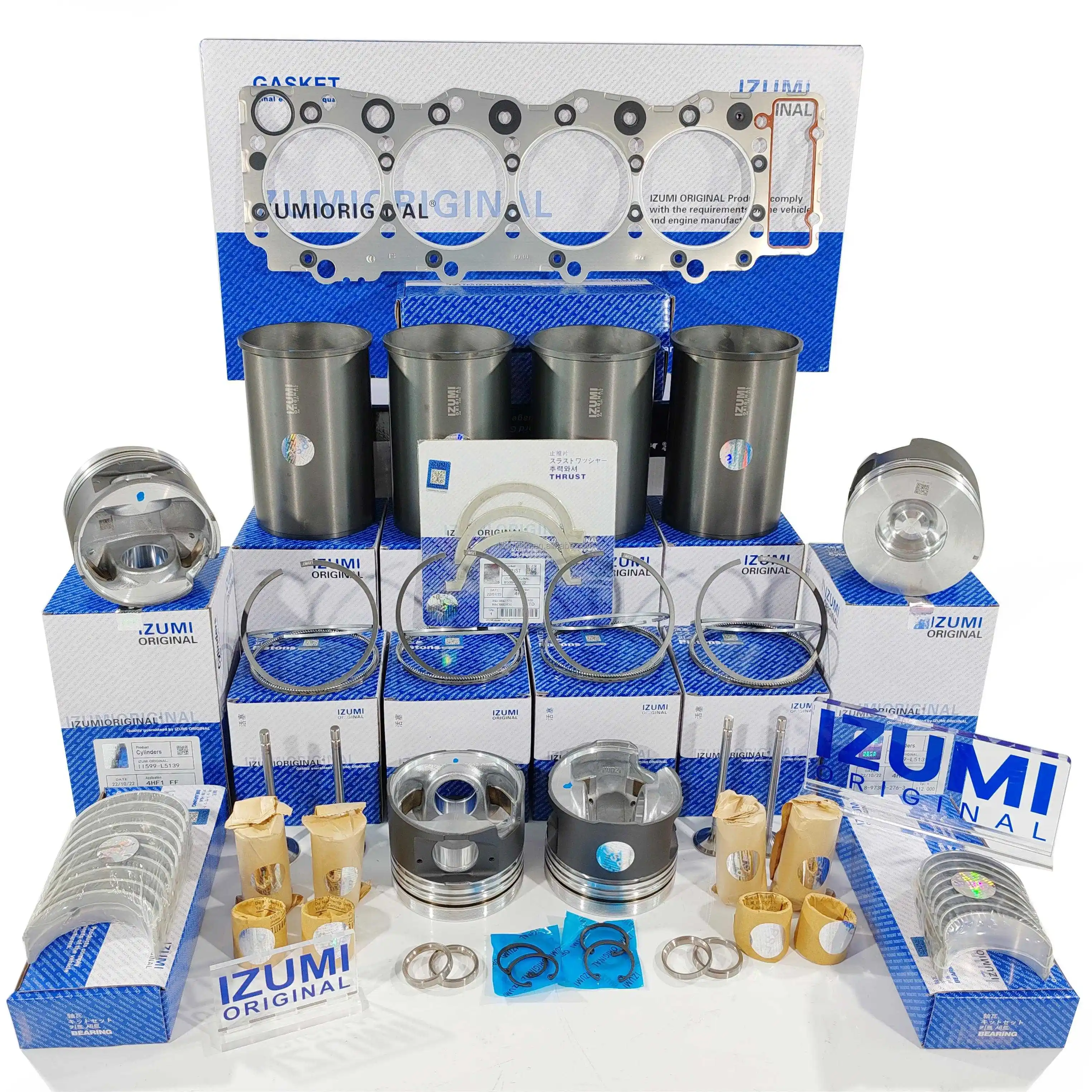 IZUMI 4JC2 6BD1 4JB1 C223 4LE2 6SD1 4JJ1 6HK1 Cylinder Liner Piston Set Engine Overhaul Rebuild Kit Repair Spare Parts For Isuzu