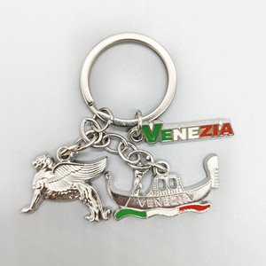 定制金属意大利Venizia旅游纪念品钥匙扣仿古铜锌合金3D威尼斯旅游纪念品钥匙扣