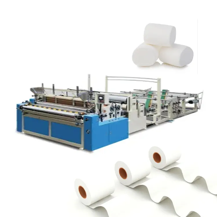Hoge Snelheid China Volautomatisch Toiletpapier Complete Productielijn/Badkamer Toiletpapier Rol Machine Prijs