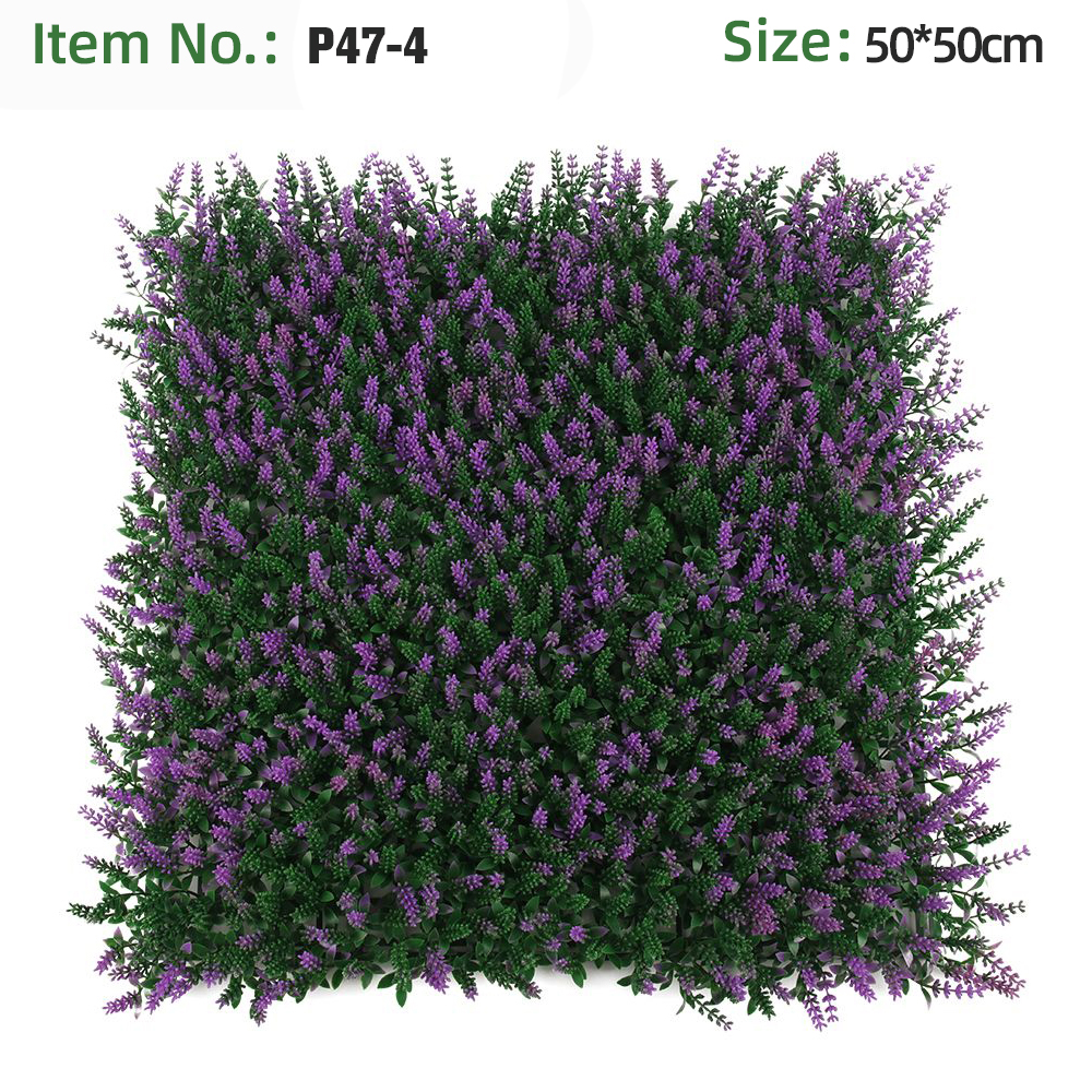 Green Base With Tall Purple Lavender Grass Wall Panel