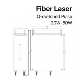 精确的Raycus调Q脉冲20w/30w/50w激光源码机光纤激光源 - Product Image 2