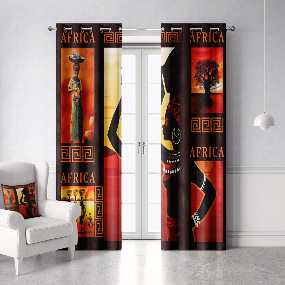 Nuit africaine noire et rouge#YJWC 001-5