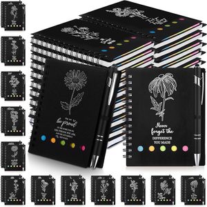 Cuaderno de bobina personalizado A6 Memo Notebook Memo Sticker Juego de colores Insertar bolígrafo Papelería Etiqueta de conveniencia - Product Image 3