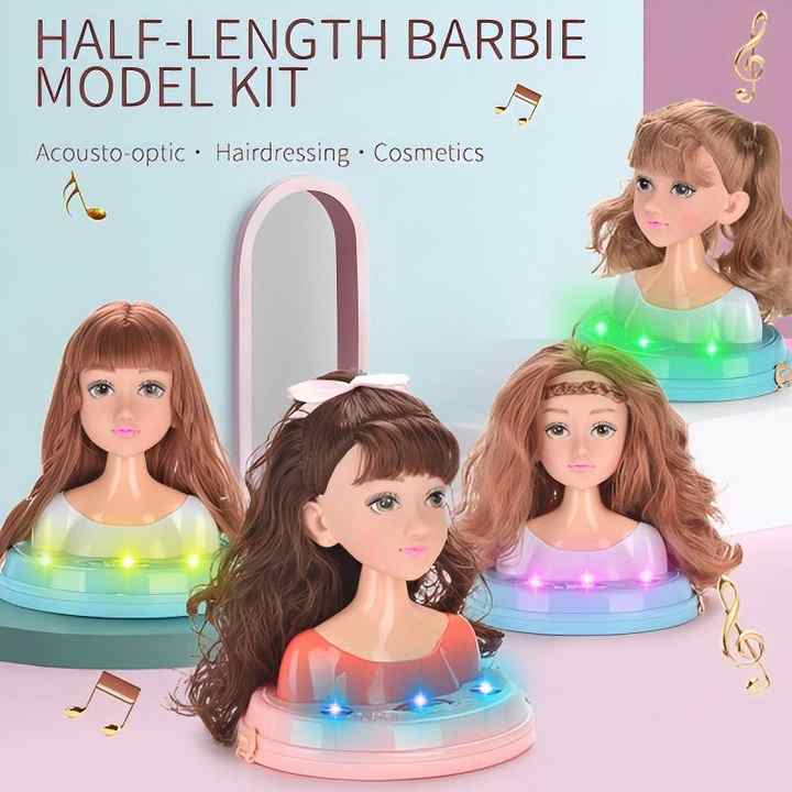 Kyk Pop Speelgoed Meisje Doen Alsof Make-Up Set Speelgoed Halflang Pop Model Pak Met Licht Muziek Pop Set Speelgoed
