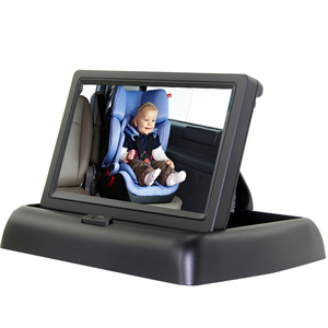 ISO Factory 4.3 Inch Baby Car Monitor Foldable <strong>Display</strong> Screen Monitor 2 Video <strong>Input</strong> Rearview Monitor - Product Image 1