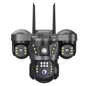 V380 Pro 3レンズ3スクリーン6MP WiFi PTZカメラホットスポットモーション検出ナイトビジョン双方向オーディオ屋外セキュリティCCTVカメラ - Product Image 1