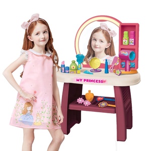 Tốt Nhất Bán Đồ Chơi Bàn Trang Điểm LED Gương Pin Hoạt Động Tủ Quần Áo Chơi Nhà Giả Vờ Chơi Cô Gái Đồ Chơi - Product Image 1