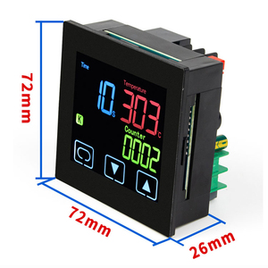 Termostato con temporizador y función de contador, pantalla LCD táctil, Alarma de tiempo, controlador de temperatura PID