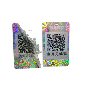 Logo personalizzato QR Code di Un Uso del Tempo Ologramma Ologramma Adesivo Etichetta di Sicurezza con L'alta Qualità - Product Image 2