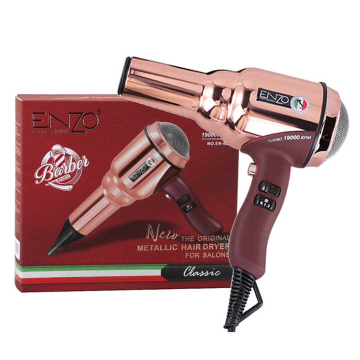 ENZO EN-8228 Pink Fast Drying Hotel Portable High Speed Negative Ion Professional Salon Stainless Steel Home Hair Dryer Machine
