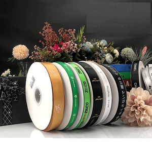 Custom 100% Polyester Satin <strong>Ribbon</strong> Single Face Fabric Roll in Solid <strong>Pattern</strong> <strong>With</strong> Custom Brand Logo for Gift Wrap &amp; Wedding Decor - Product Image 5