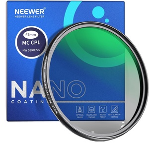 NEEWER Filtro polarizador de 67mm Filtro Polarizador Circular MC CPL multicapa de 24 capas con vidrio óptico HD - Product Image 1