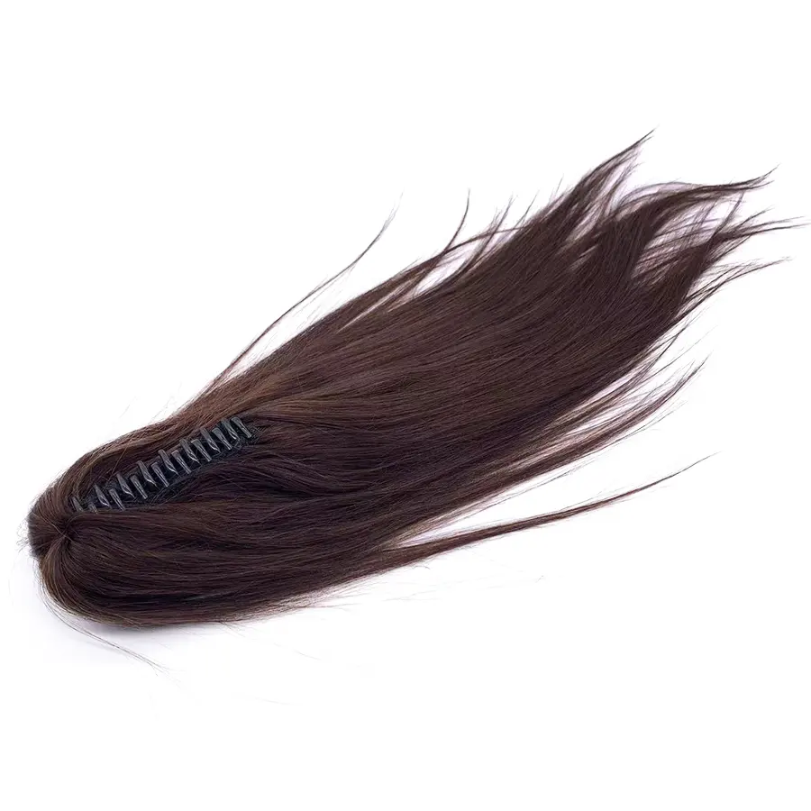 Clipe ondulado elegante nas extensões do cabelo rabo de cavalo garra de cabelo humano rabo de cavalo cabelo longo de 12-20 polegadas