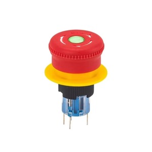 Interruttore a pulsante rotante di arresto di emergenza illuminato rosso 220V luce a pulsante con cavo in plastica 3A Max. Corrente 1 no1nc combinazione 22mm - Product Image 5
