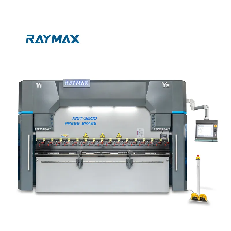 RAYMAX otomatik pres fren plakası Metal bükme makinesi hidrolik CNC makas pres Delem DA66T bükme sistemi ile