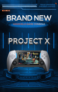 PS5スタイルゲームコンソールハンドヘルドHDスクリーンアーケード用PROJECT XポータブルWi-Fi通信付き2人用バトルレトロゲーム - Product Image 5
