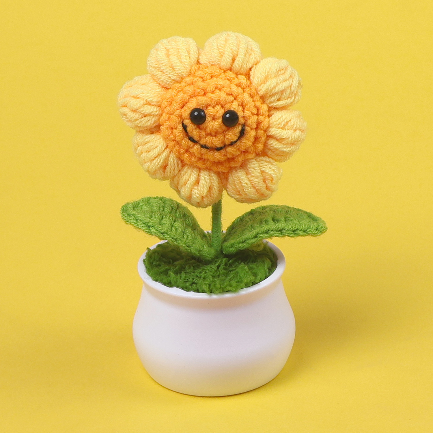 4-Círculo cara sonriente planta en maceta