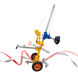 Risenmega CE 400Kg Automático Móvel Full Powered Vidro Metal Sheet <span class=keywords><strong>Handling</strong></span> Equipamento De Levantador De Vidro Trolley 6pcs almofadas